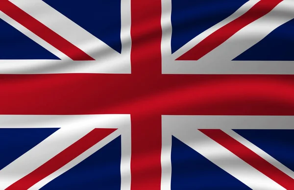 Storbritannien viftande flagga illustration. — Stockfoto