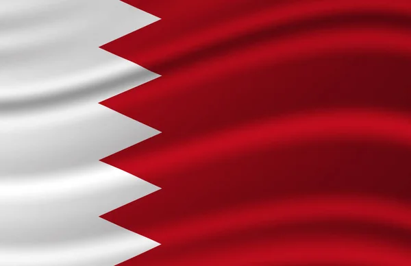 Ilustração da bandeira acenando do Bahrein . — Fotografia de Stock