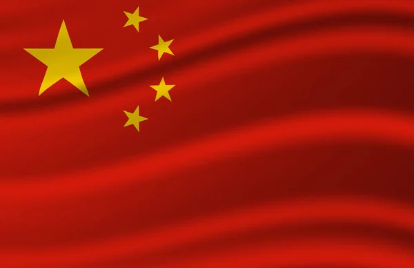China melambaikan gambar bendera . — Stok Foto