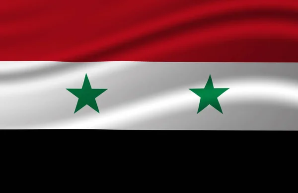 叙利亚挥舞国旗插图. — 图库照片