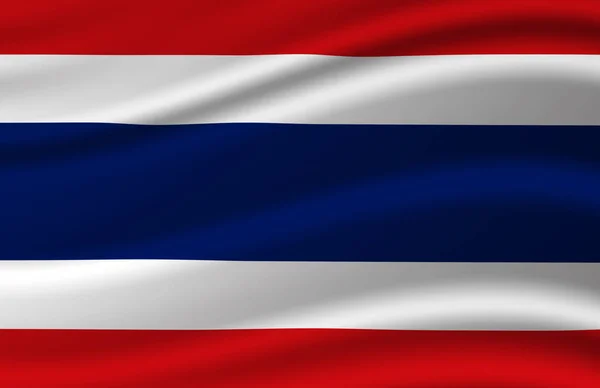 Thailand zwaaiende vlag illustratie. — Stockfoto