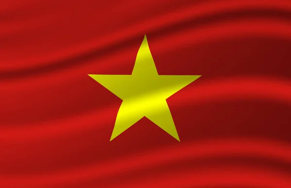 Vietnam ondeando bandera ilustración . —  Fotos de Stock