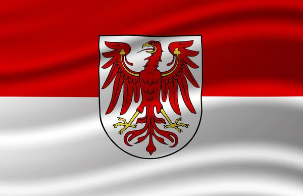 Brandemburgo acenando bandeira ilustração . — Fotografia de Stock