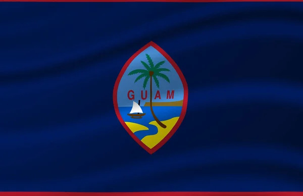 Guam sventola bandiera illustrazione . — Foto Stock