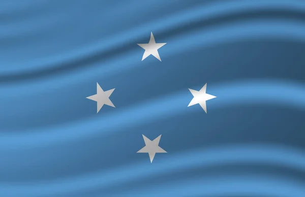 Micronesia ondeando bandera ilustración . —  Fotos de Stock