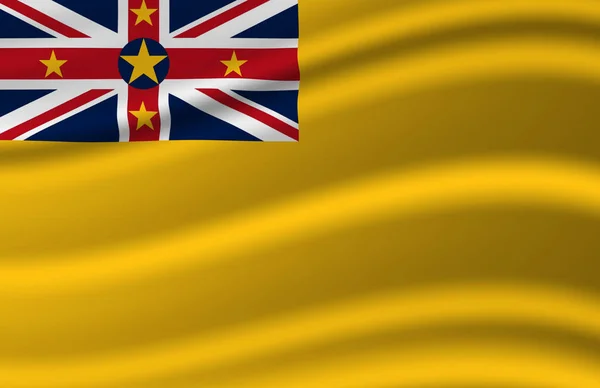 Niue viftande flagga illustration. — Stockfoto