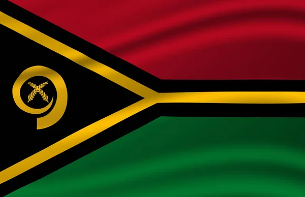 Vanuatu ondeando bandera ilustración . —  Fotos de Stock