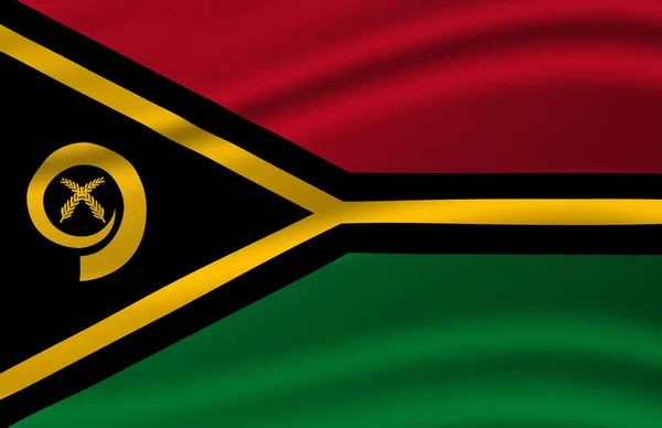 Vanuatu acenando bandeira ilustração . — Fotografia de Stock