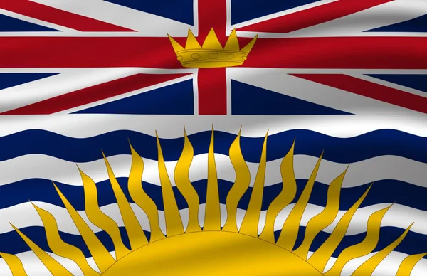 British Columbia viftande flagga illustration. — Stockfoto