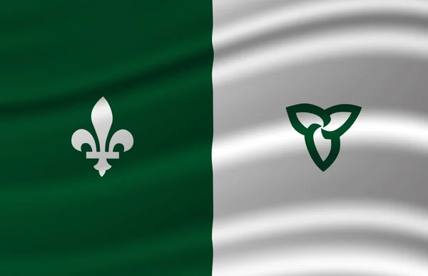 Franco-Ontário acenando ilustração bandeira . — Fotografia de Stock