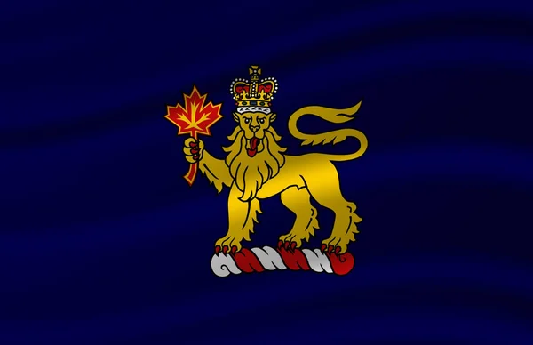 加拿大总督挥舞国旗插图. — 图库照片