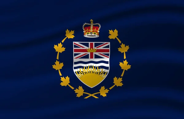 Лейтенант-губернатор Британської Колумбії розмахуючи прапором ілюстрація — стокове фото