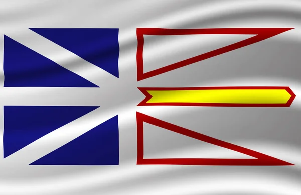 Newfoundland And Labrador waving flag illustration. — Stock Photo, Image