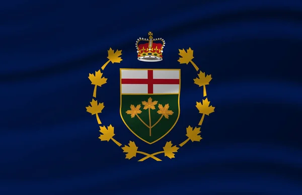 Löjtnant-guvernör i Ontario viftande flagga illustration. — Stockfoto