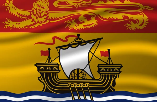 New Brunswick zwaaiende vlag illustratie. — Stockfoto