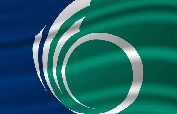Ottawa Ontario hullámzó zászló illusztráció. — Stock Fotó
