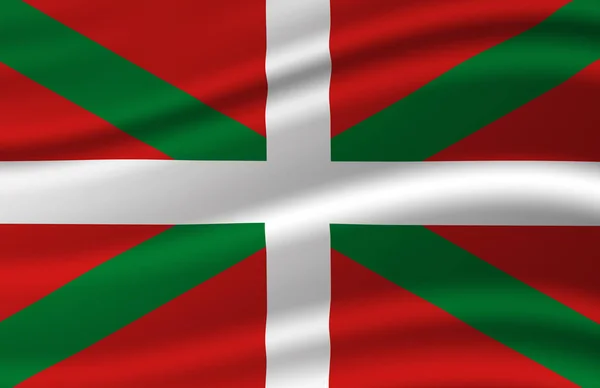 Paesi Baschi sventola bandiera illustrazione . — Foto Stock