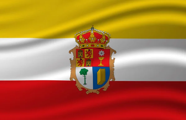 Vlnící se vlajka Cuenca. — Stock fotografie
