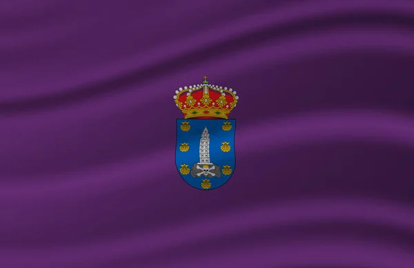 La Coruña ondeando bandera ilustración . —  Fotos de Stock