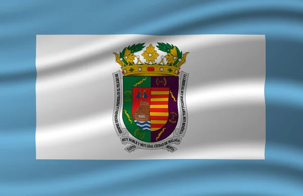 Málaga acenando bandeira ilustração . — Fotografia de Stock