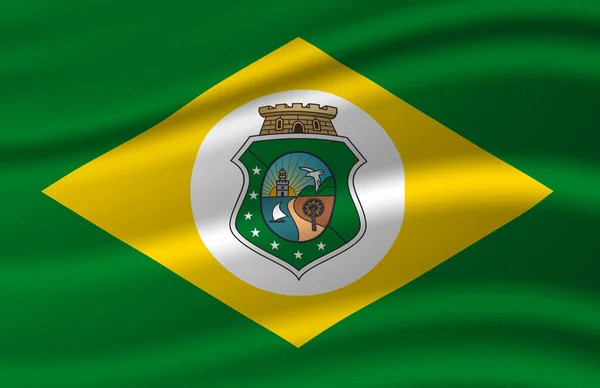 Ceará acenando bandeira ilustração . — Fotografia de Stock
