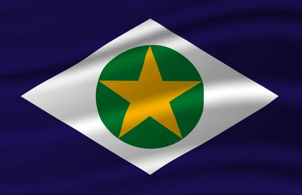 Mato Grosso zwaaiende vlag illustratie. — Stockfoto