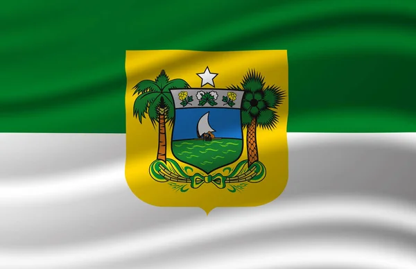 Ilustração da bandeira acenando Rio Grande do Norte . — Fotografia de Stock