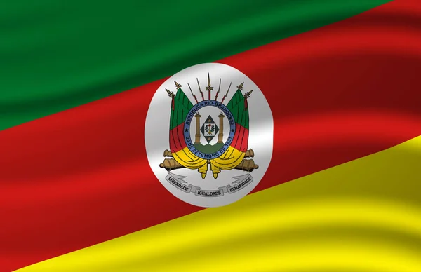 Rio Grande Do Sul bayrak illüstrasyon sallayarak.