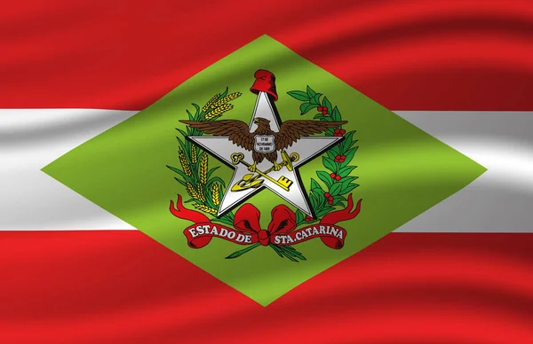 Santa Catarina integetett zászló illusztráció. — Stock Fotó