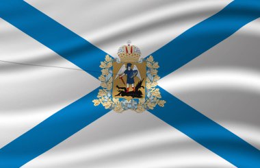 Arkhangelsk bayrak illüstrasyon sallayarak.