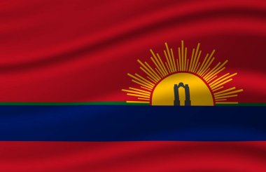 Carabobo dalgalı bayrak illüstrasyon.