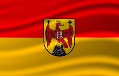 Burgenland bayrak illüstrasyon sallayarak.