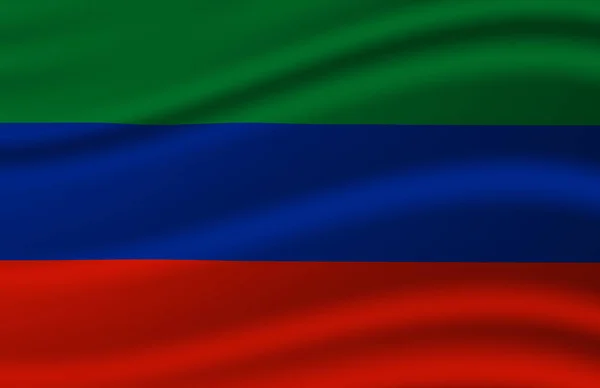 Dagestan mávající vlajka ilustrace. — Stock fotografie