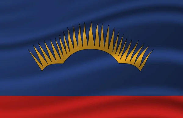 Murmansk bayrak illüstrasyon sallayarak.