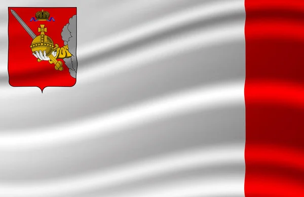 Vologda viftande flagga illustration. — Stockfoto
