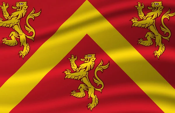 Anglesey ondeando bandera ilustración . —  Fotos de Stock
