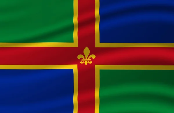 Ilustração da bandeira ondulante de Lincolnshire . — Fotografia de Stock