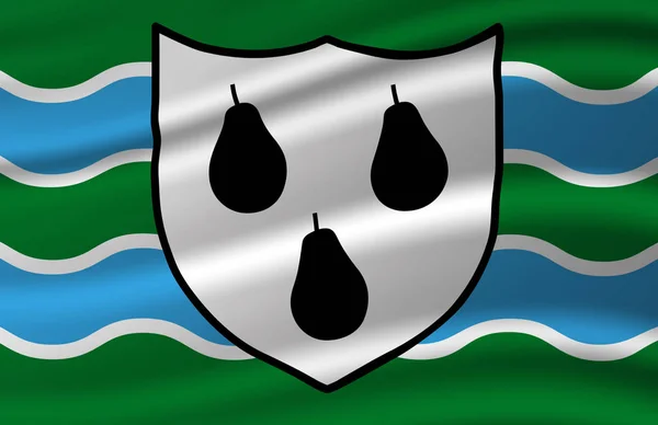 Worcestershire viftande flagga illustration. — Stockfoto