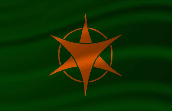 Horonobe wuivende vlag illustratie. — Stockfoto