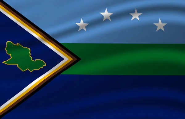 Delta Amacuro ondeando bandera ilustración . — Foto de Stock