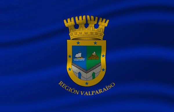 Иллюстрация флага Вальпараисо . — стоковое фото