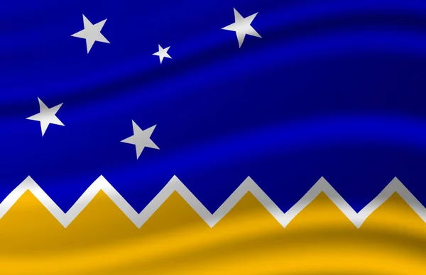 Magallanes hullámzó zászló illusztráció. — Stock Fotó