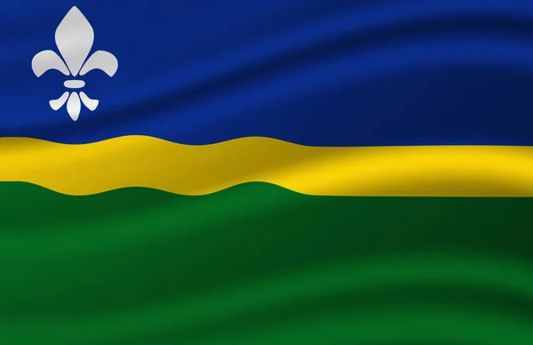 Flevoland acenando bandeira ilustração . — Fotografia de Stock