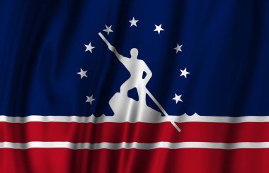 Richmond Virginia bayrak illüstrasyon sallayarak.