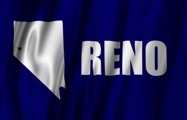 Reno sallanan bayrak illüstrasyon.