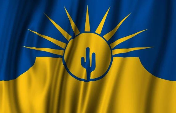 Mesa Arizona acenando bandeira ilustração . — Fotografia de Stock