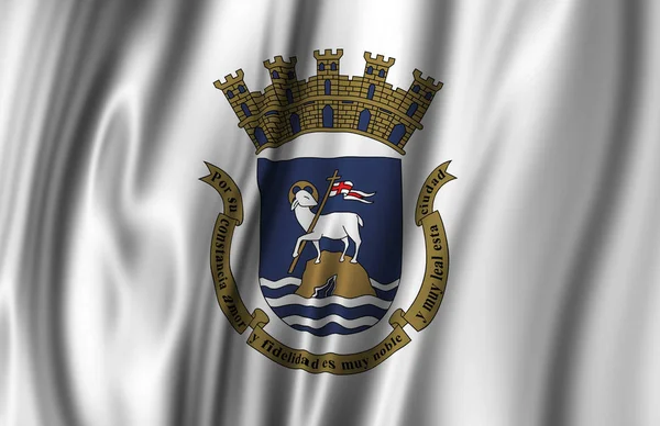 San Juan zwaaiende vlag illustratie. — Stockfoto