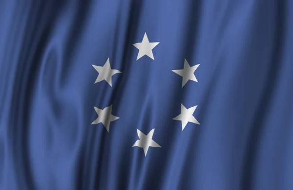 Trust territorium van de Pacifische eilanden zwaaiende vlag illustratie. — Stockfoto