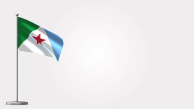 Merida Venezuela bayrak direğinde bayrak sallıyor..