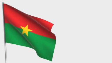 Burkina Faso bayrak direğinde bayrak sallıyor..